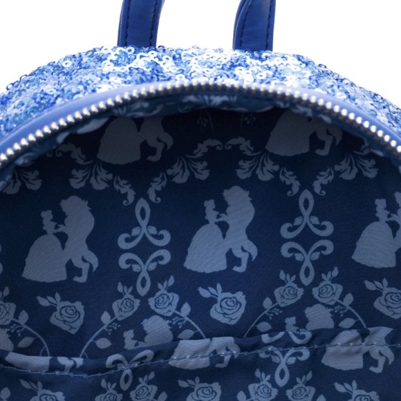 Loungefly Disney Beauty & The Beast Snow Globe Mini Backpack Rare New